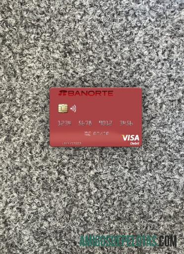 Cartão de Débito Visa do Banco Banorte do México Photolook Front baixar para verificação